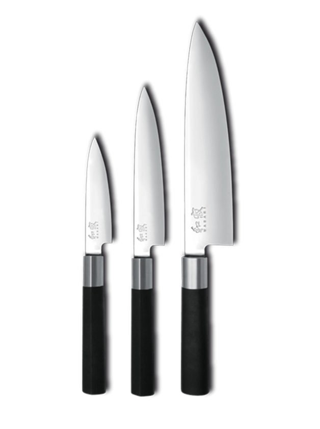 Kai Wasabi Black Kitchen Knives Set 3 pieces