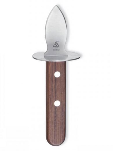 Triangle Oyster Opener Brown Wooden Handle