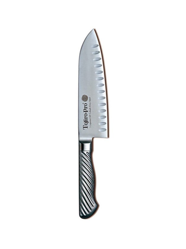 Tojiro-Pro DP Cobalt Santoku Knife With Dimples 17 cm