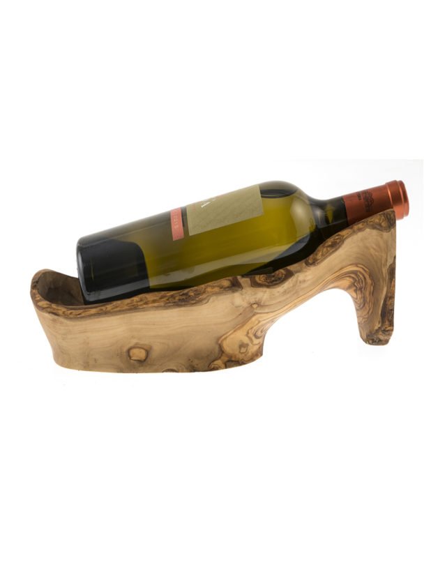 Cretan Knives Skalidakis Olive Wood Wine Holder Cretan Knives Skalidakis Olive Wood Wine Holder