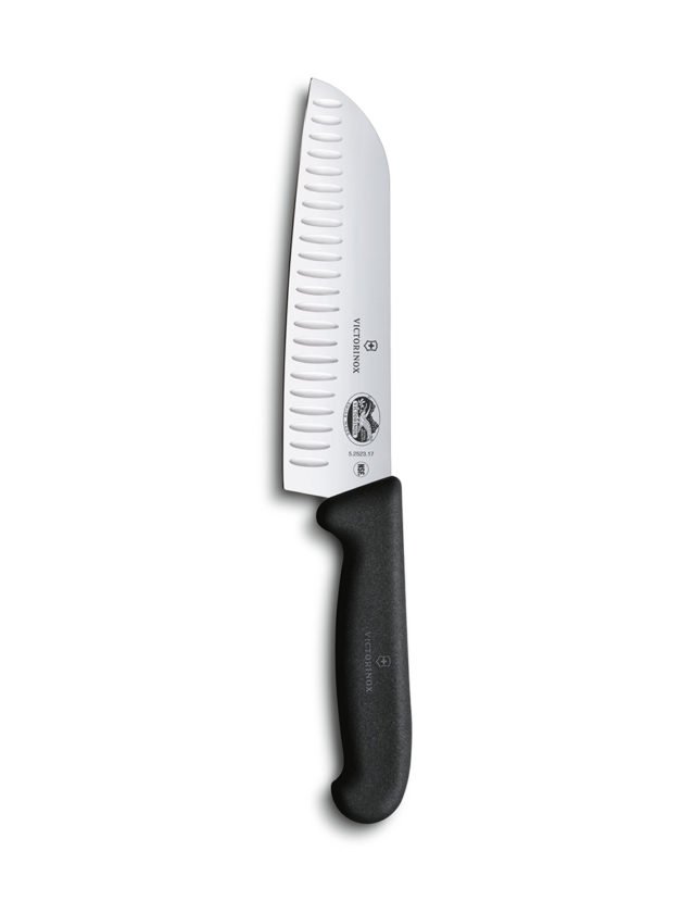 Victorinox Fibrox Santoku Knife Fluted Edge 17 cm