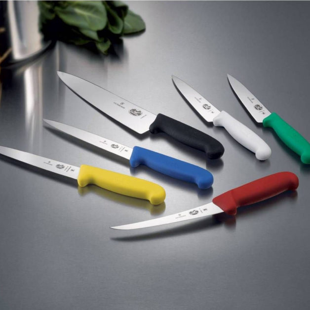 Victorinox Fibrox Boning Knife Straight Wide Blade 15 cm Various Colors