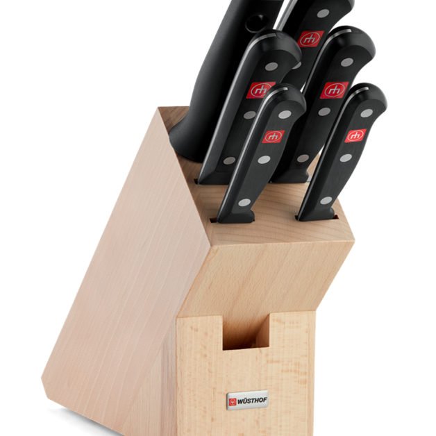 Wusthof Gourmet Knife Block Set 5 Pieces And Sharpening Steel