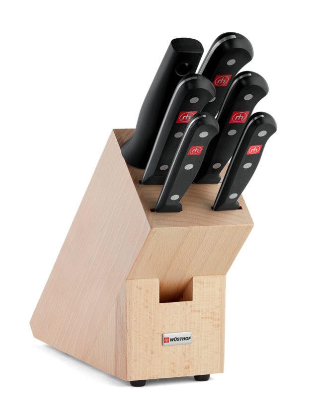 Wusthof Gourmet Knife Block Set 5 Pieces And Sharpening Steel