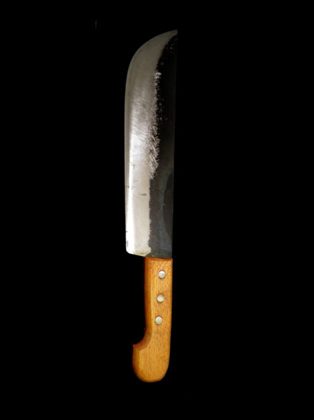 Fish Cleaver 35 cm Black Steel with Wooden Handle
