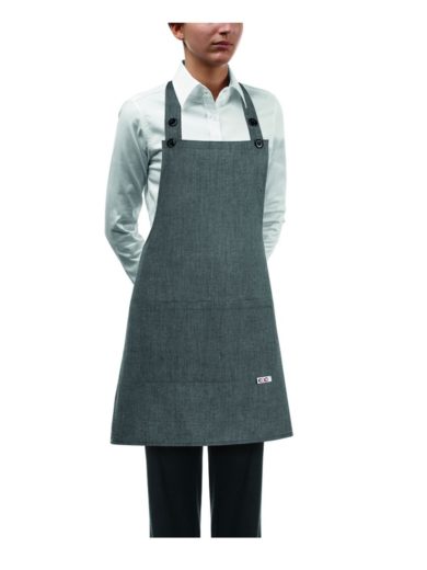 Egochef Ποδιά Επιστήθια Κοντή Grey Mix Γκρι