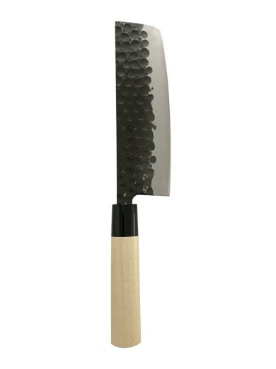 TOJIRO Dp Hammered Finish Nakiri With Magnolia Wood Handle 16,5 cm