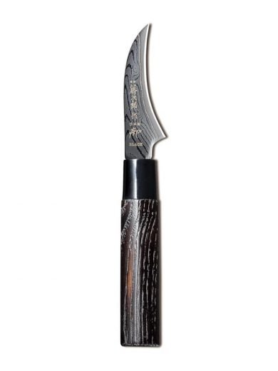 Tojiro Shippu Black Peeling Knife With Chestnut Wood Handle 7 cm