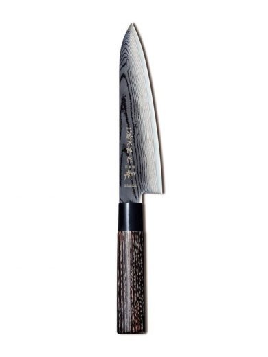 Tojiro Shippu Black DP Damascus Chef Knife With Chestnut Wood Handle Various Sizes