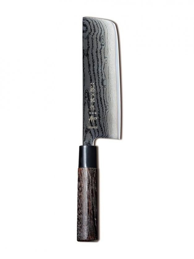 Tojiro Shippu Black Nakiri Knife With Chestnut Wood Handle 16,5 cm