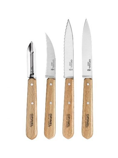 Opinel Les Essentiels Natural Set Of 4 Kitchen Knives