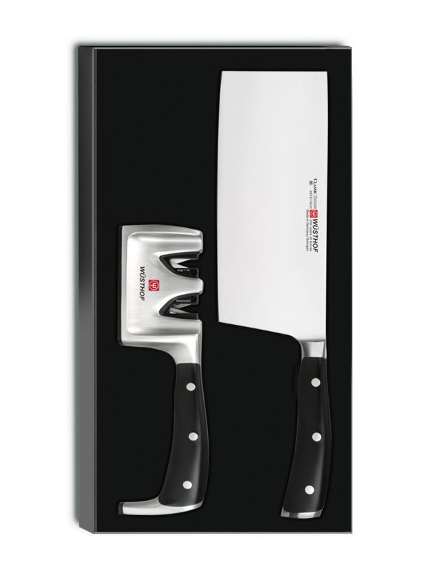 Wusthof Chinese Chef's Knife & Sharpener Set