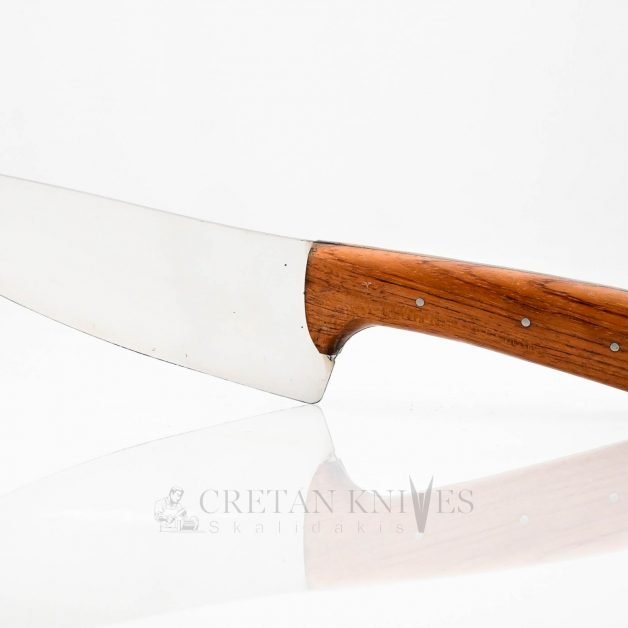 Handmade Chef Knife 18 cm, Stainless Steel Blade and Rosewood Handle. CretanKnives Skalidakis
