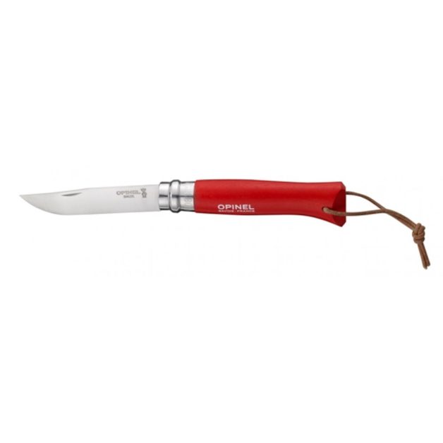 Opinel Traditional Colorama Pocket Knife Baroudeur N°08 Red