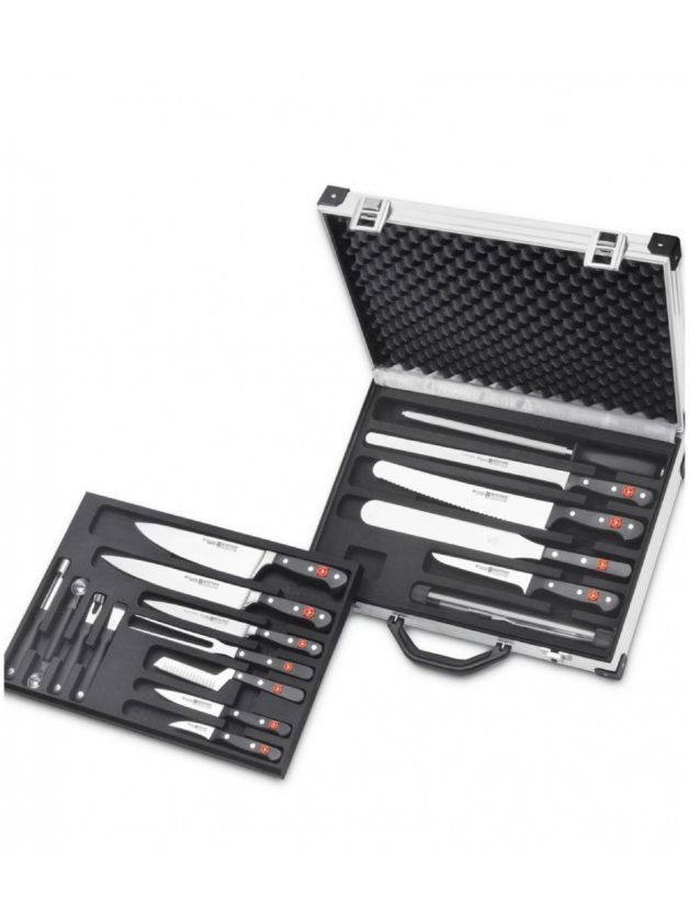Wusthof Chef's Attaché Case With 18 Knives and Tools With Lock