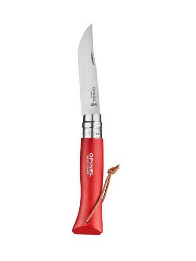 Opinel Traditional Colorama Pocket Knife Baroudeur N°08 Red