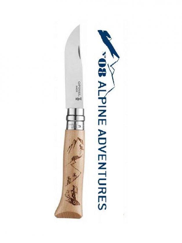 Opinel Traditional Alpine Adventures Pocket Knife Mountain Climbing N°08