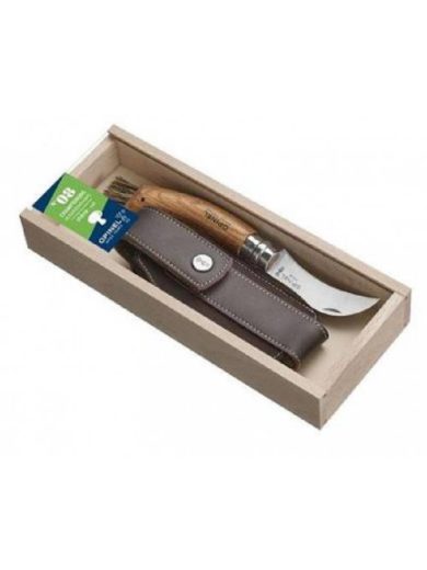 Opinel Traditional Σουγιάς Σε Κασετίνα Από Δρυ Με Τζάμι Για Μανιτάρια