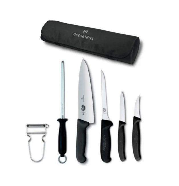 Victorinox Σετ Μαχαίρια Για Σεφ Και Θήκη Μεταφοράς Προσφορά Για Σπουδαστές 6 τμχ