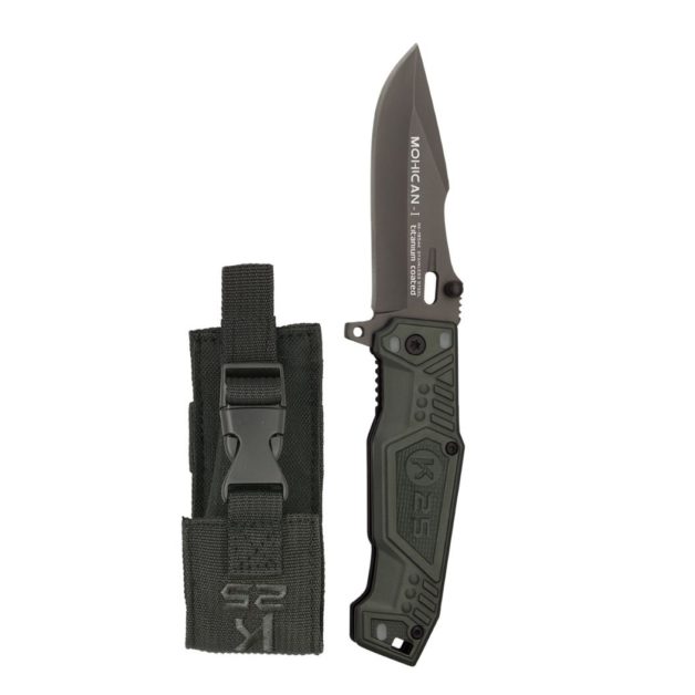 K25 Mohican I Folding Knife 7,8 cm + Sheath