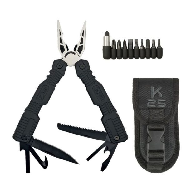 K25 Multitool 19 functions + case Various Colors